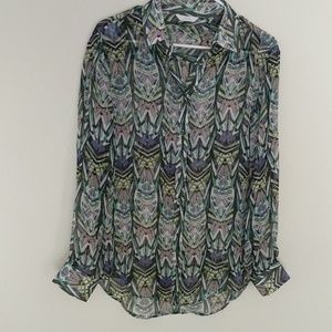 Printed oversized blouse